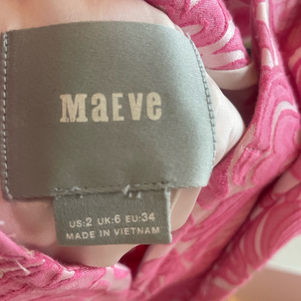 Maeve Anthropologie Pink Floral Dress with Pockets - Picture 4 of 4